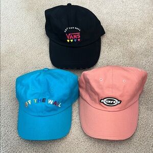 Vans 'Off The Wall' Caps - Black, Blue, Pink